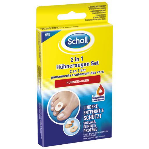 SCHOLL 2in1 Hühneraugen Set  1 P  Pflaster