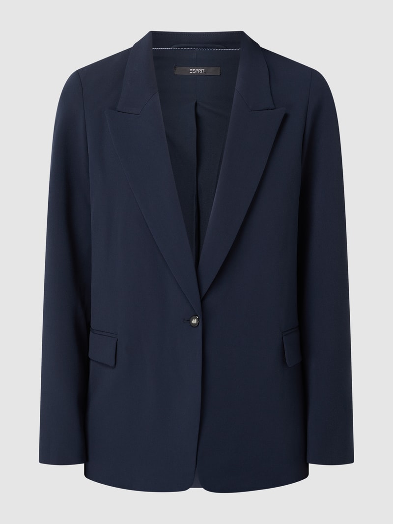 Blazer mit Reverskragen in marineblau