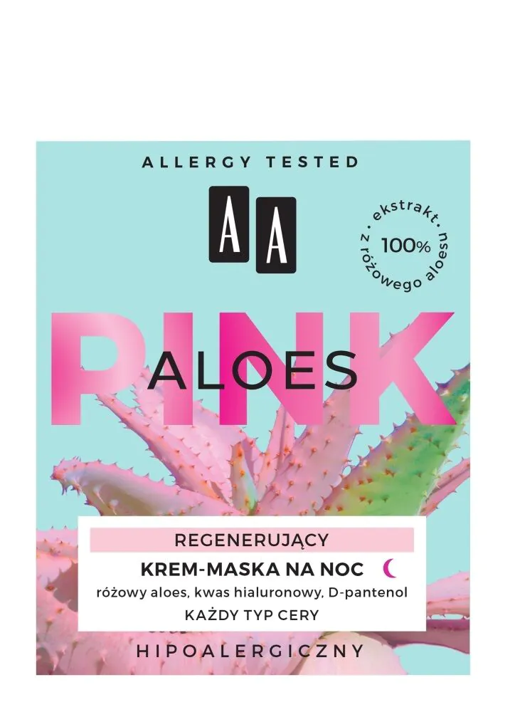 AA Aloes Pink regenererende natcreme-maske