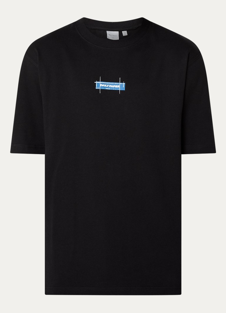 Camiseta Daily Paper Blueprint com logotipo e estampa nas costas
