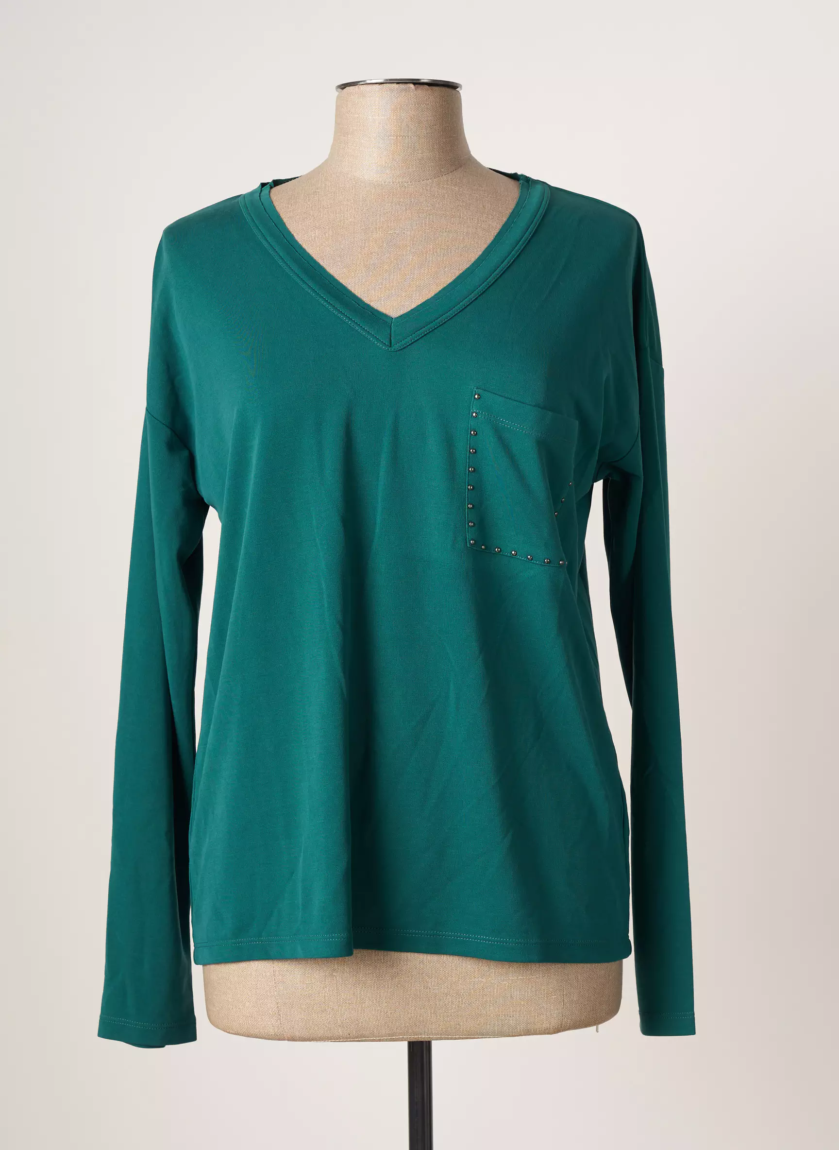 Huit Six Sept Tshirts Femme couleur vert