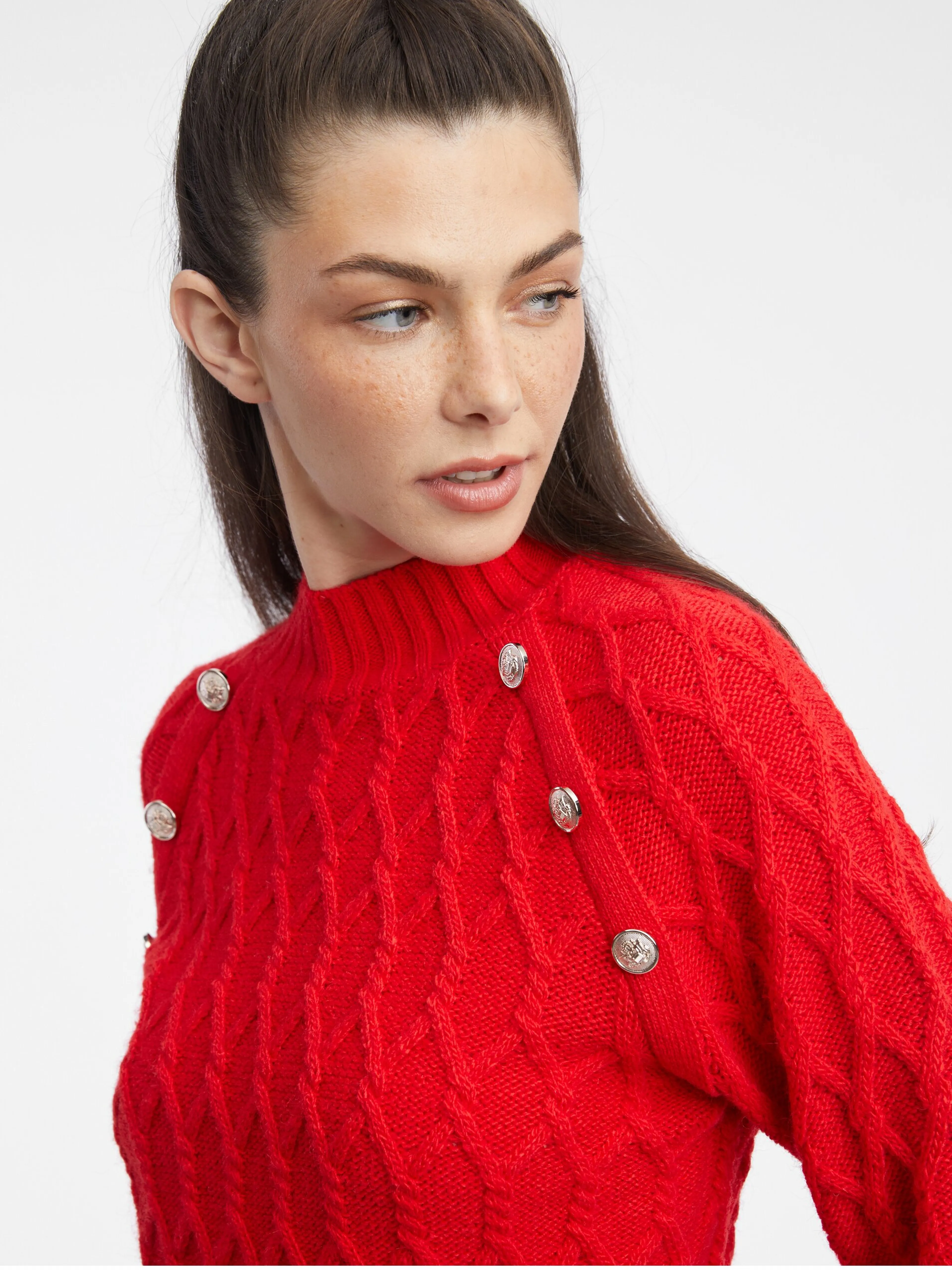 Rote Damen Strickjacke ORSAY