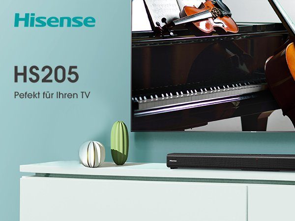 Hisense HS205G 2.0 Kanal Soundbar, 120 Watt, schwarz 2.0 Soundbar (Bluetooth, 120 W)
