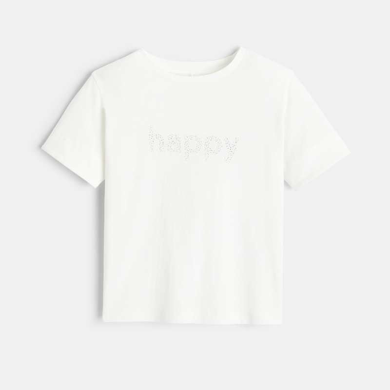 T-shirt blanc CONFETTI pigments naturels mixte