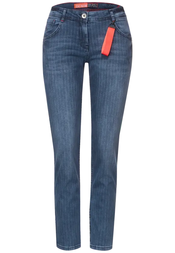 CECIL Loose Fit Jeans mit Streifen