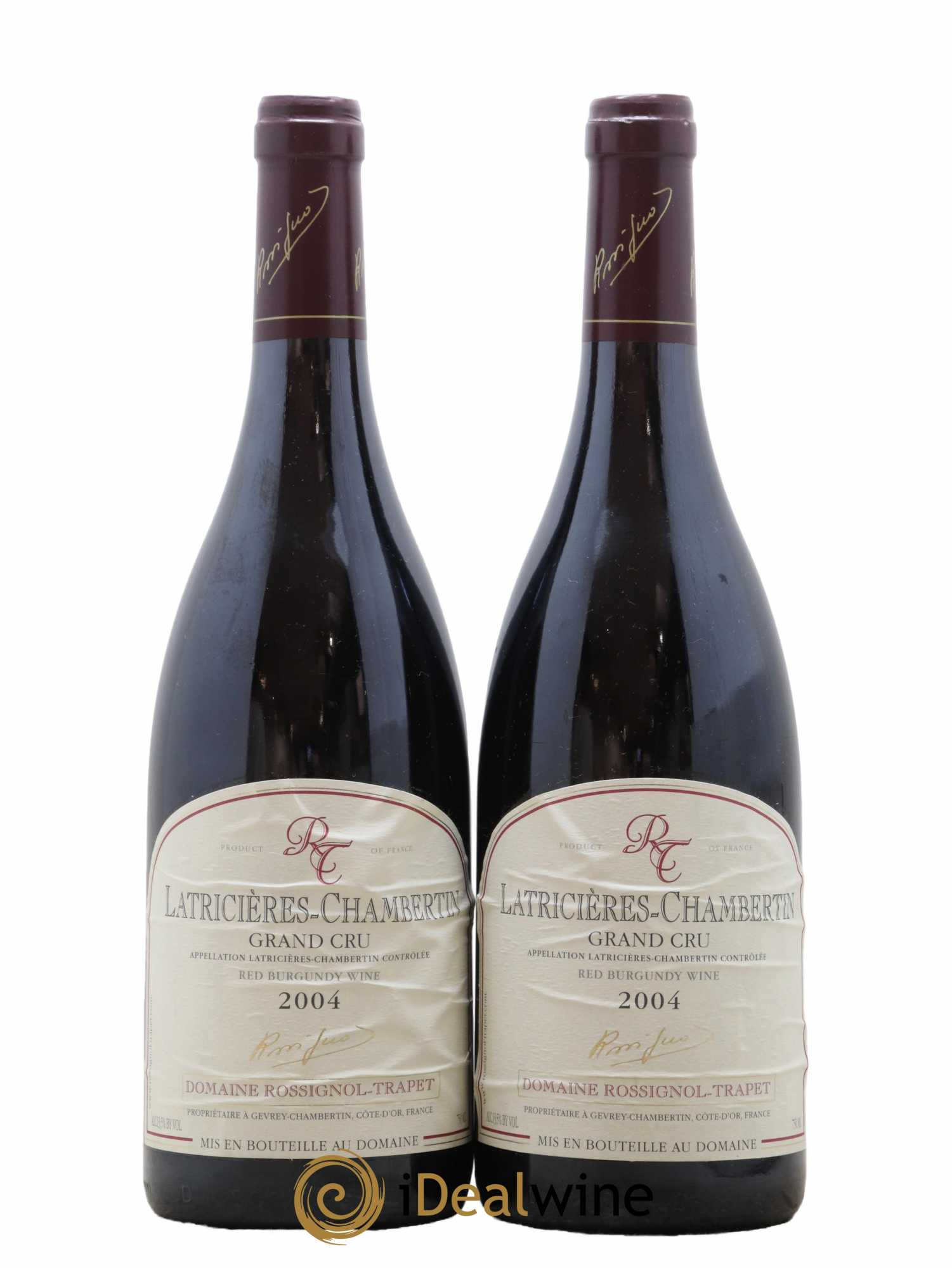 Latricières-Chambertin Grand Cru Rossignol-Trapet (Domaine)  2004 - Lot de 2 Bouteilles