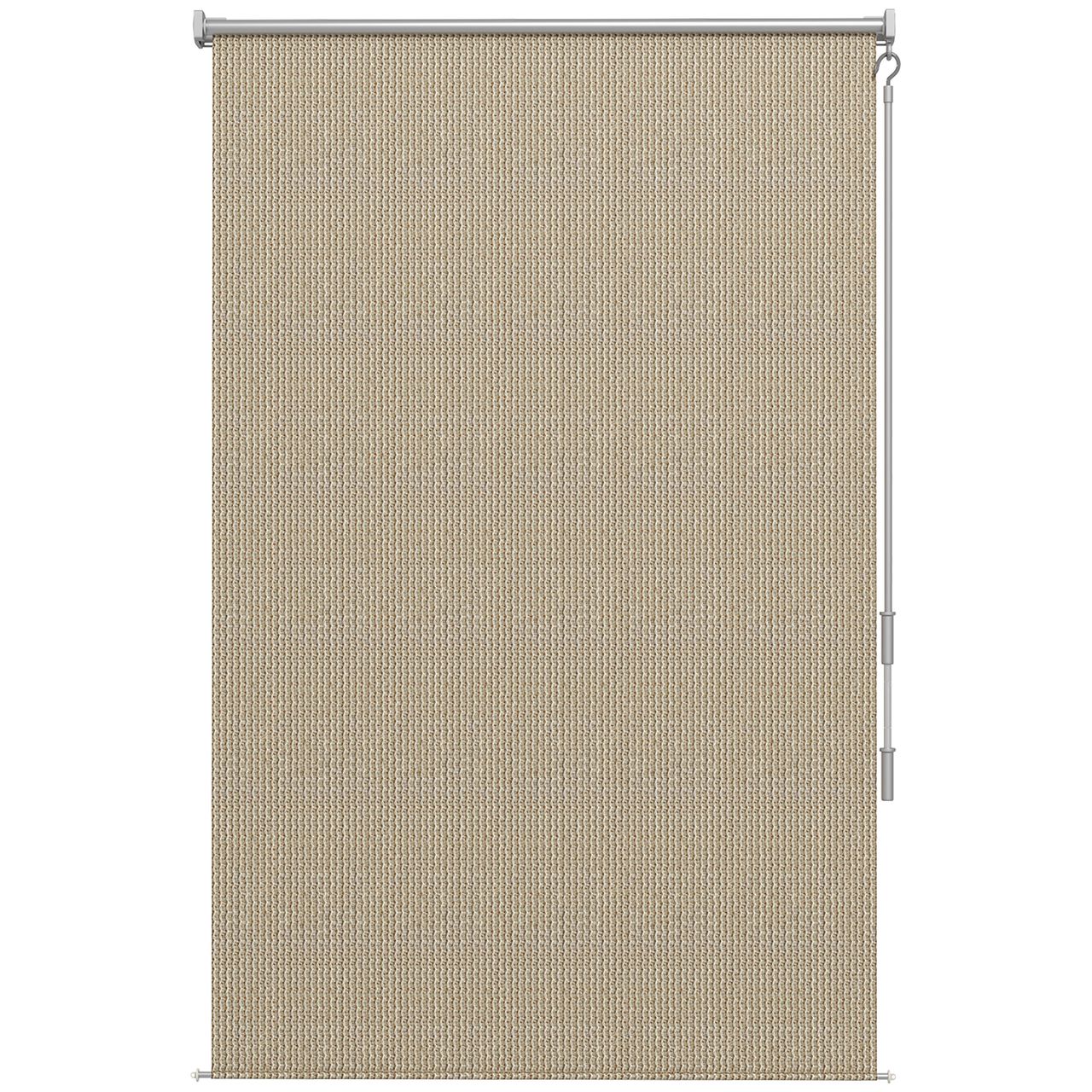 Outsunny Senkrechtmarkise Balkonrollo, 120x185cm Außenrollo für Pavillon, Beige