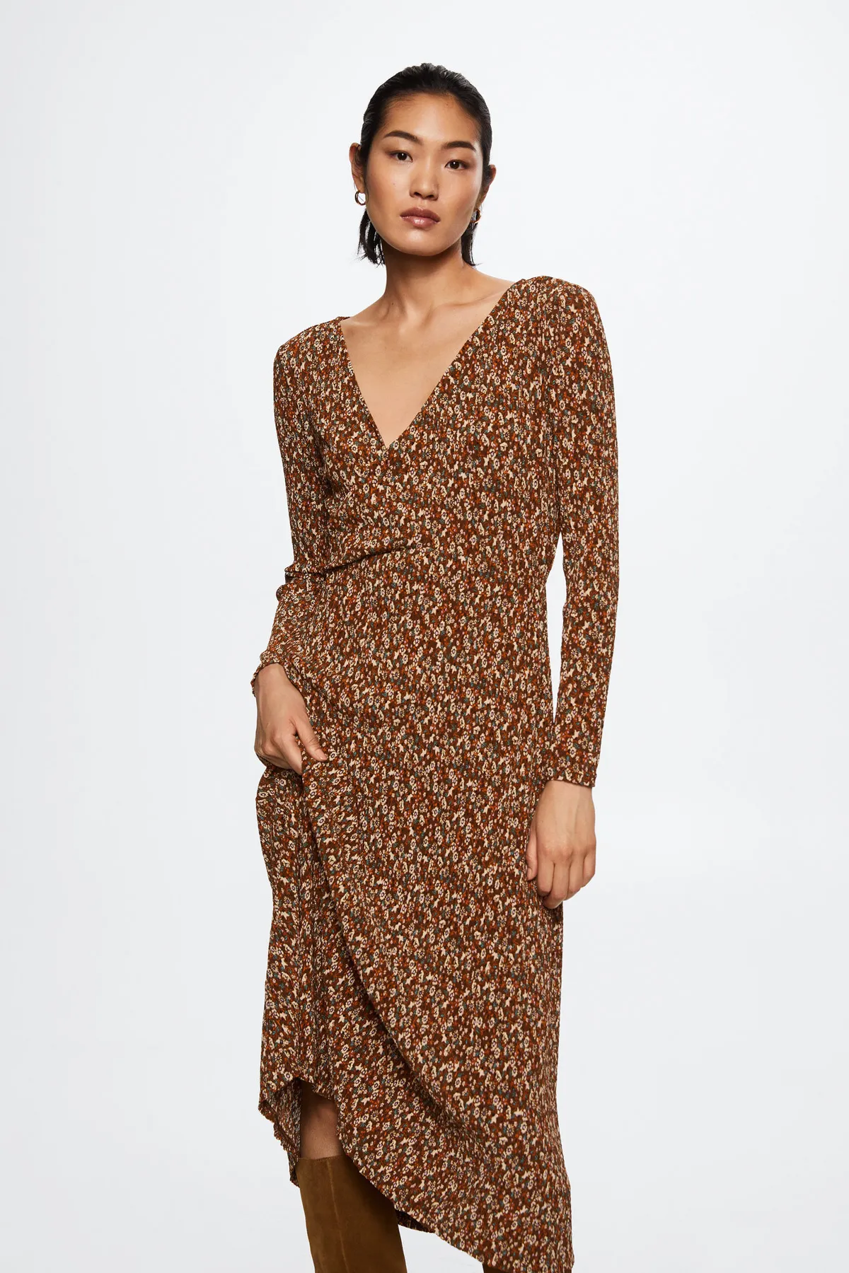 MANGO  37015816 Kleider und Overalls Braun