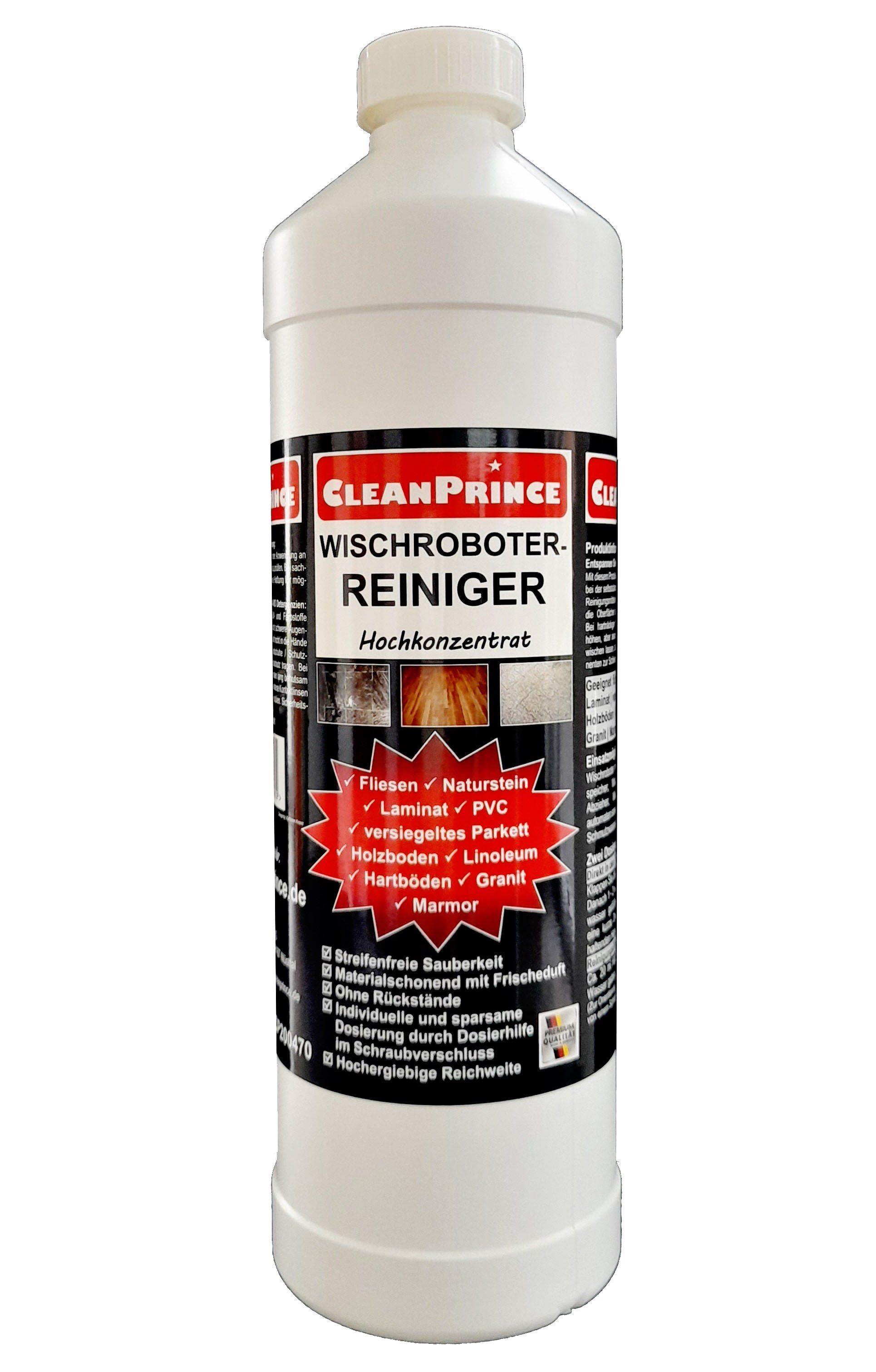 CleanPrince Wischroboter Reinigungsmittel Konzentrat 1 Liter mit Dosierkappe