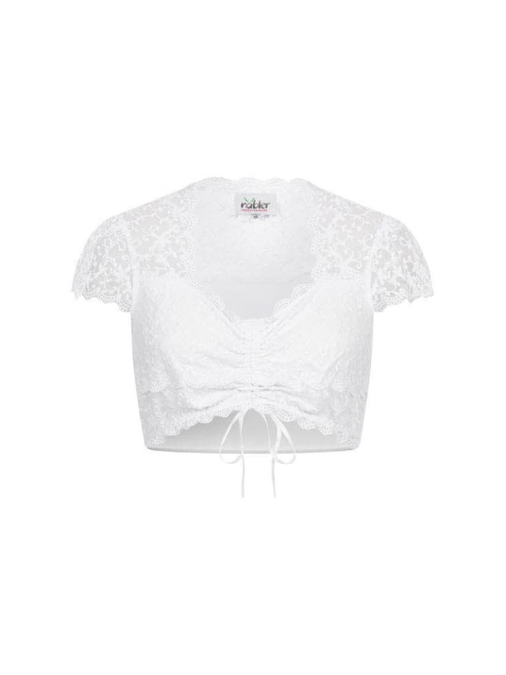 Nübler Dirndlbluse Kurzarm Lisa in Weiß günstig kaufen