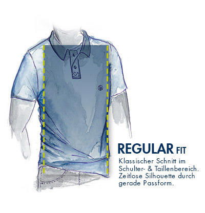 Maerz, Polo-Shirt, Baumwoll-Piqué, navy-weiß gemustert