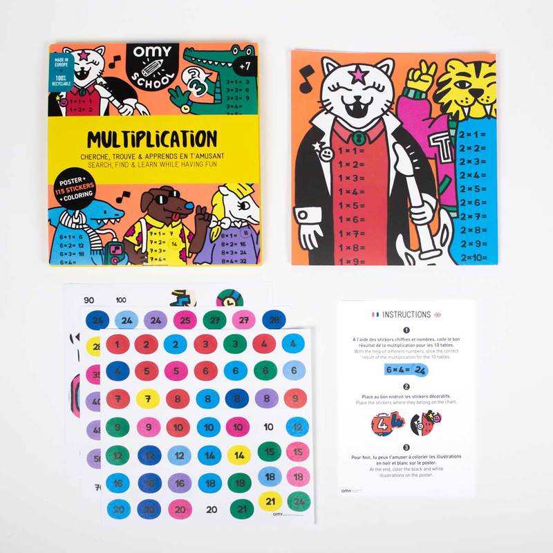 Coffret Multiplication j'apprends en m'amusant - OMY