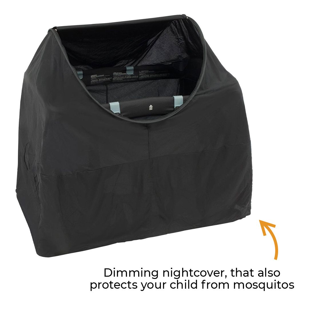 Deryan Luxus Pop Up Schwarz Campingbett Moskitonetz