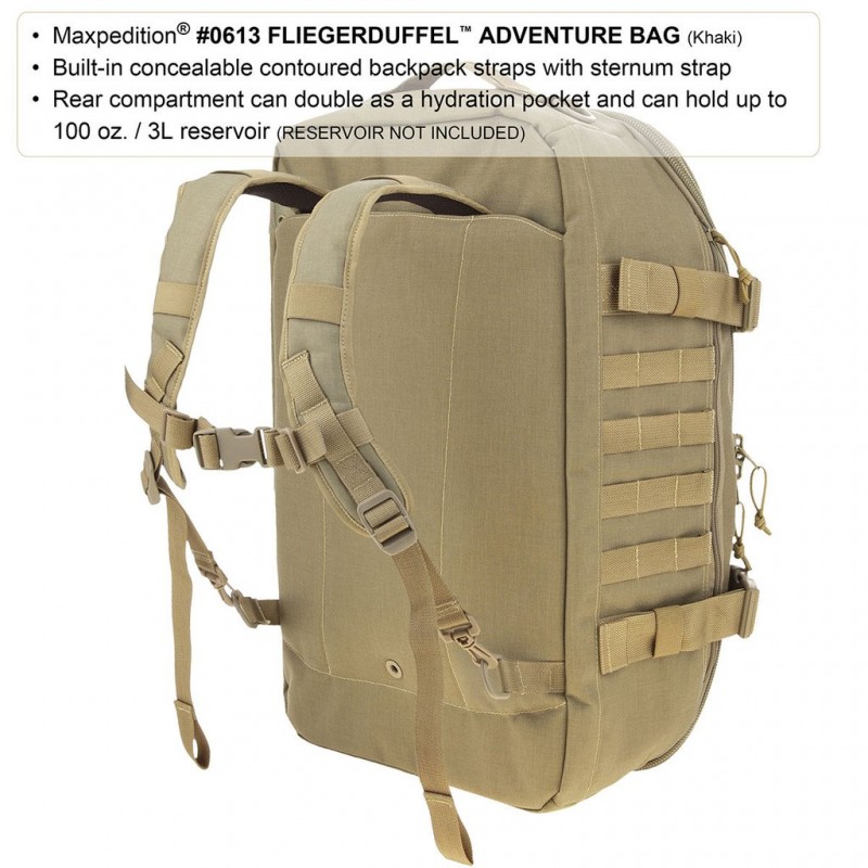 Maxpedition Militärrucksack, Fliegerduffel Adventure Bag Khaki.