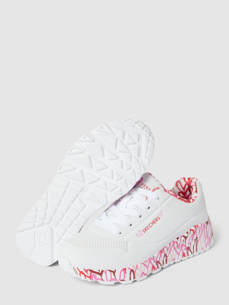 Sneaker mit Label-Details Modell 'LOVELY' in weiß