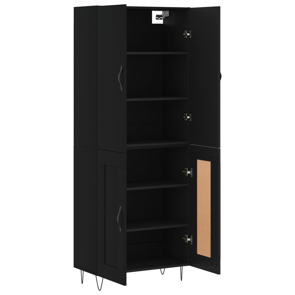 vidaXL Sideboard Highboard Schwarz 69,5x34x180 cm Holzwerkstoff (1 St)