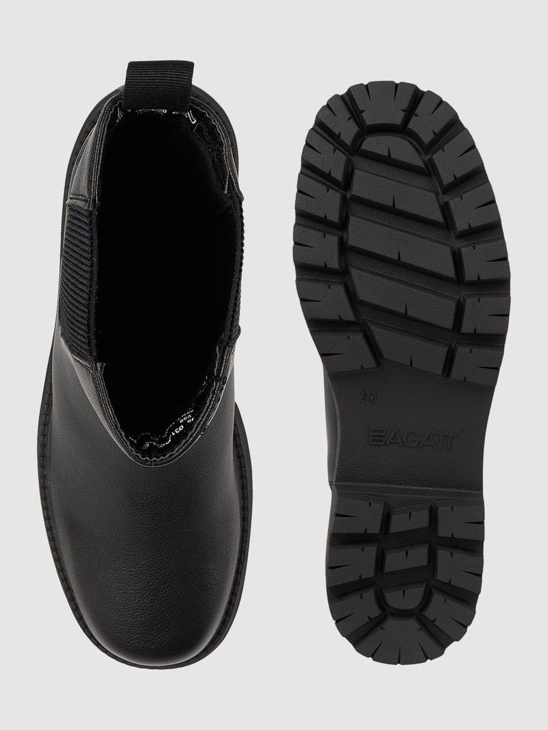 Chelsea Boots in Leder-Optik Modell 'Carley' in schwarz