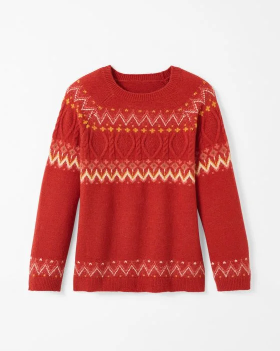 Pull chaud jacquard et torsades Thermolactyl
