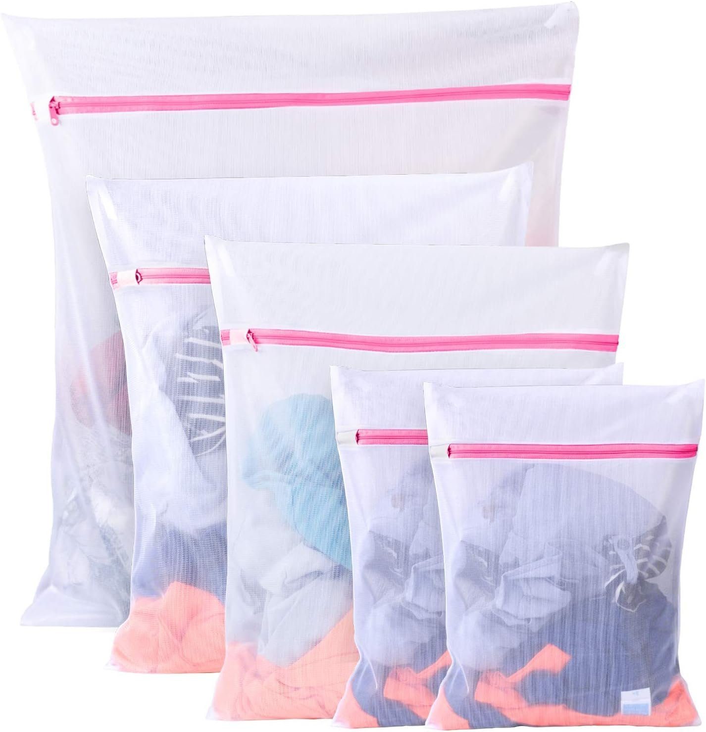 ASLENY Wäschenetz 5 Stück Wäschenetz für Waschmaschine, Wäschebeutel mit Reißverschluss,(5-St), für BH, Reise, Schuhe, Koffer, Socken, Unterwäsche, Babykleidung