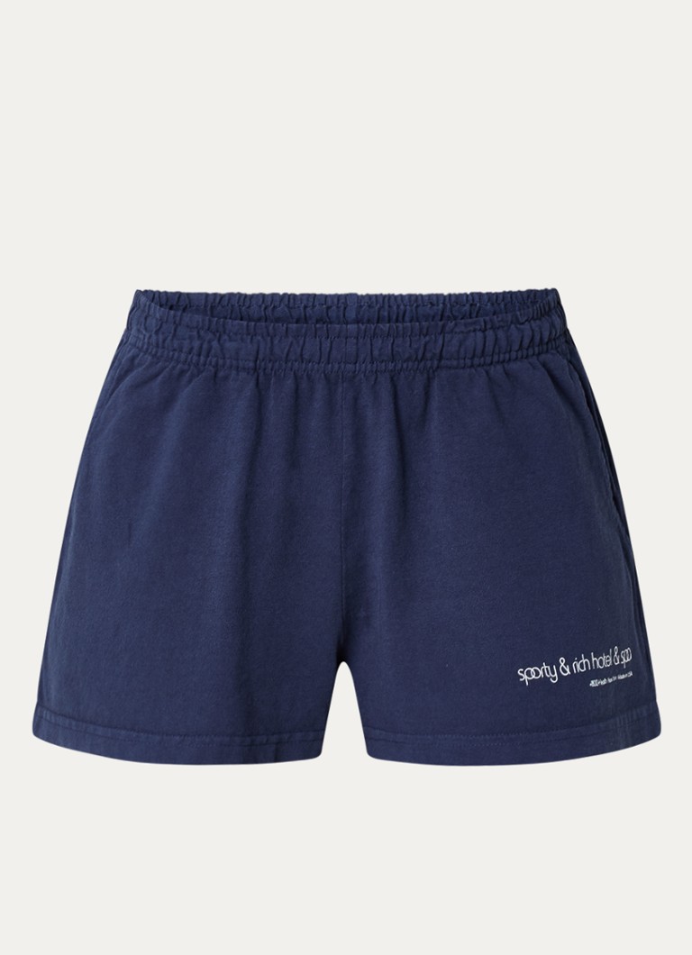 Sporty & Rich Mid waist straight fit jogging shorts with logo