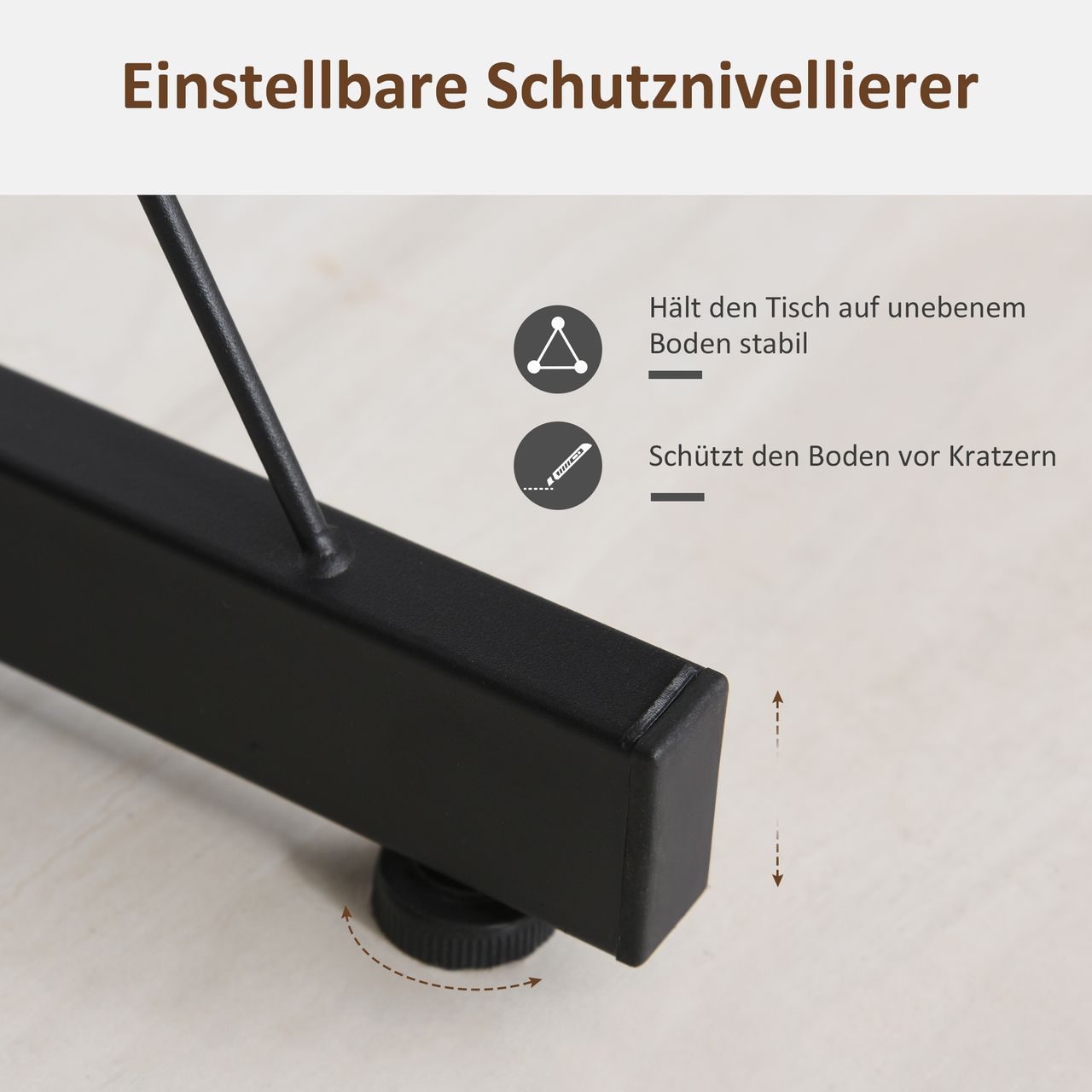 HOMCOM Computertisch, Eckschreibtisch, Schreibtisch, Bürotisch, Spanplatte Metall, Vintagebraun-Schwarz, 155 x 115 x 91,5 cm