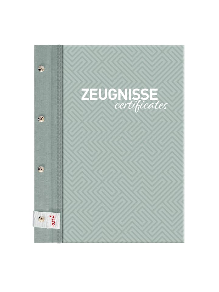 ROTH Zeugnismappe Pattern mit Buchschrauben - Dusty Mint in Mint günstig kaufen onesize
