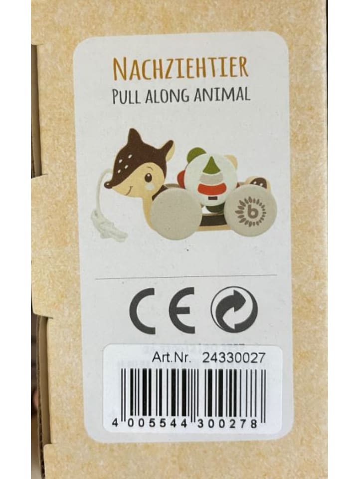 Bieco Spielwaren Nachziehspielzeug Holz Reh - ab 12 Monate in Braun günstig kaufen onesize