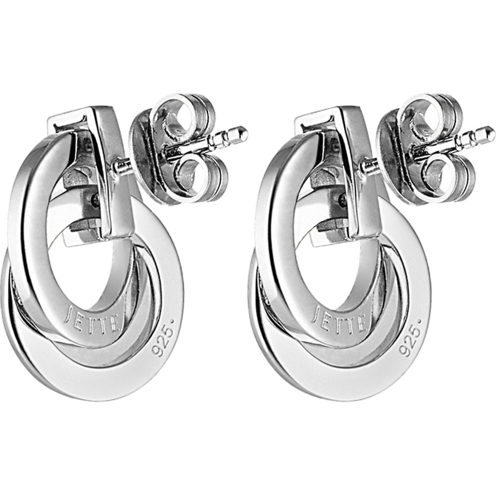 Jette Boucles d'oreilles à fermoir à poussette 925 Argent rhodié Boucles d'oreilles