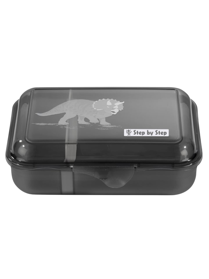 Step by Step Brotzeitbox, mit Klickverschluss in Dino Tres, Schwarz günstig kaufen onesize
