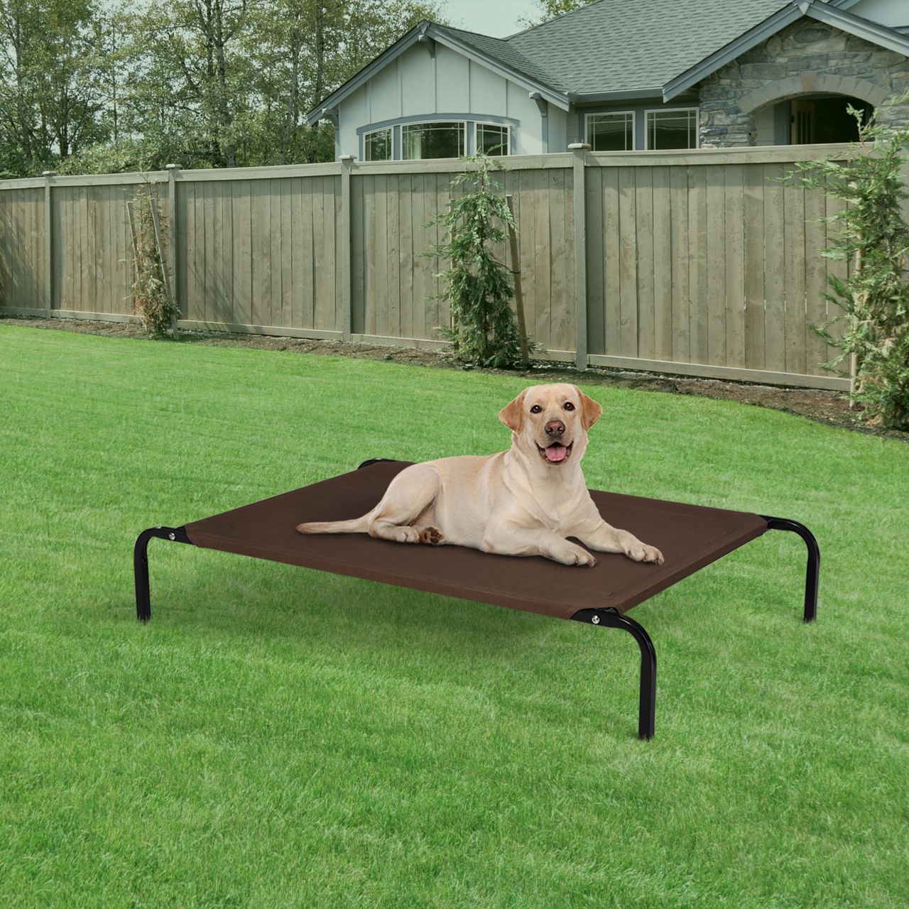 PawHut Hundebett Outdoor Hundeliege Katzenbett Haustierbett mit Ersatzbezug
