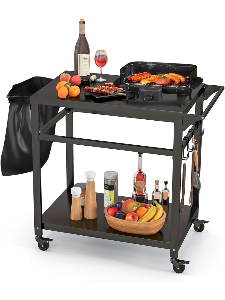 COSTWAY Grillwagen Outdoor in Schwarz günstig kaufen 108 cm