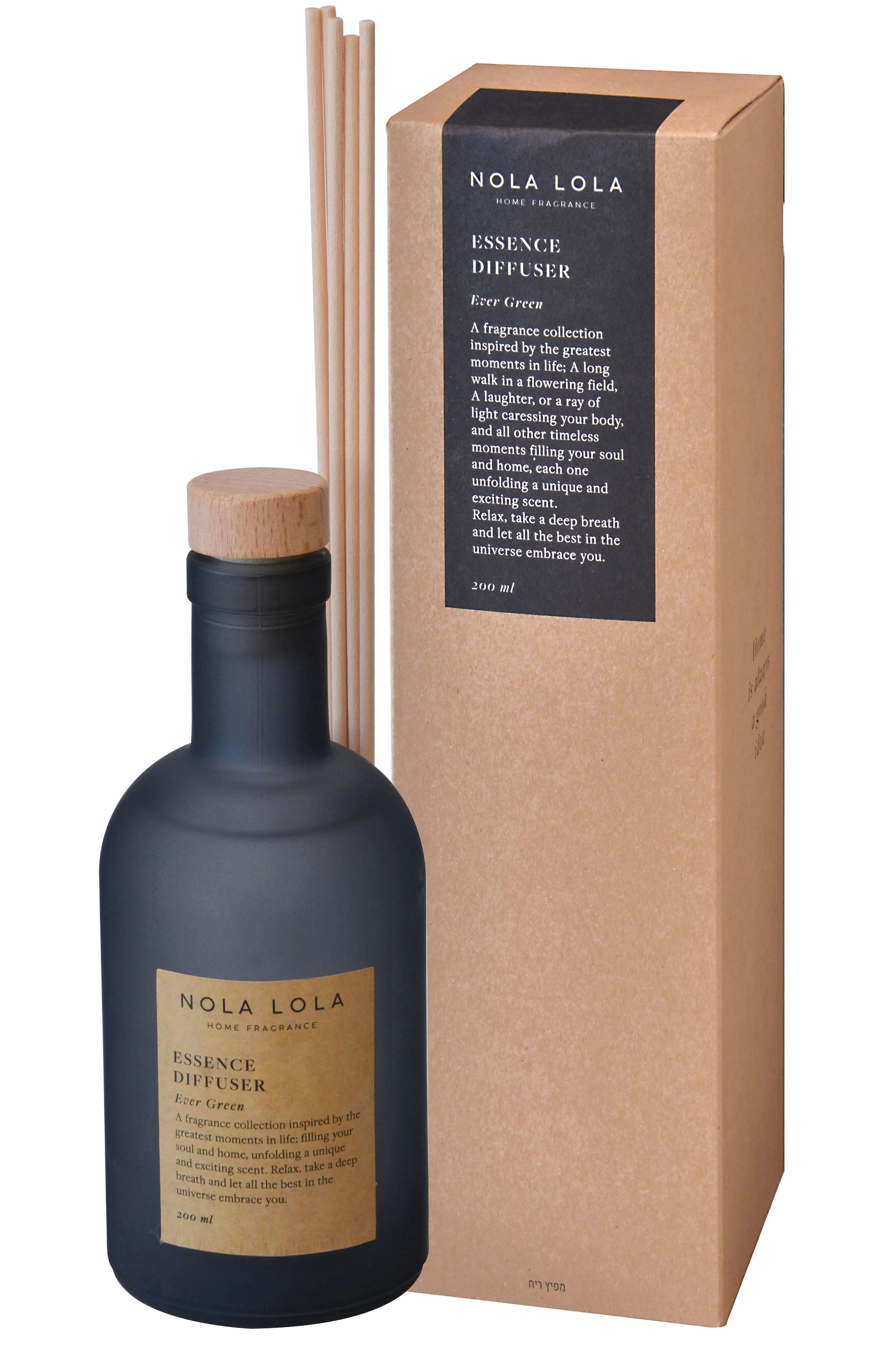 Nola Lola Ever Green kvapų difuzorius su lazdelėmis, 200 ml
