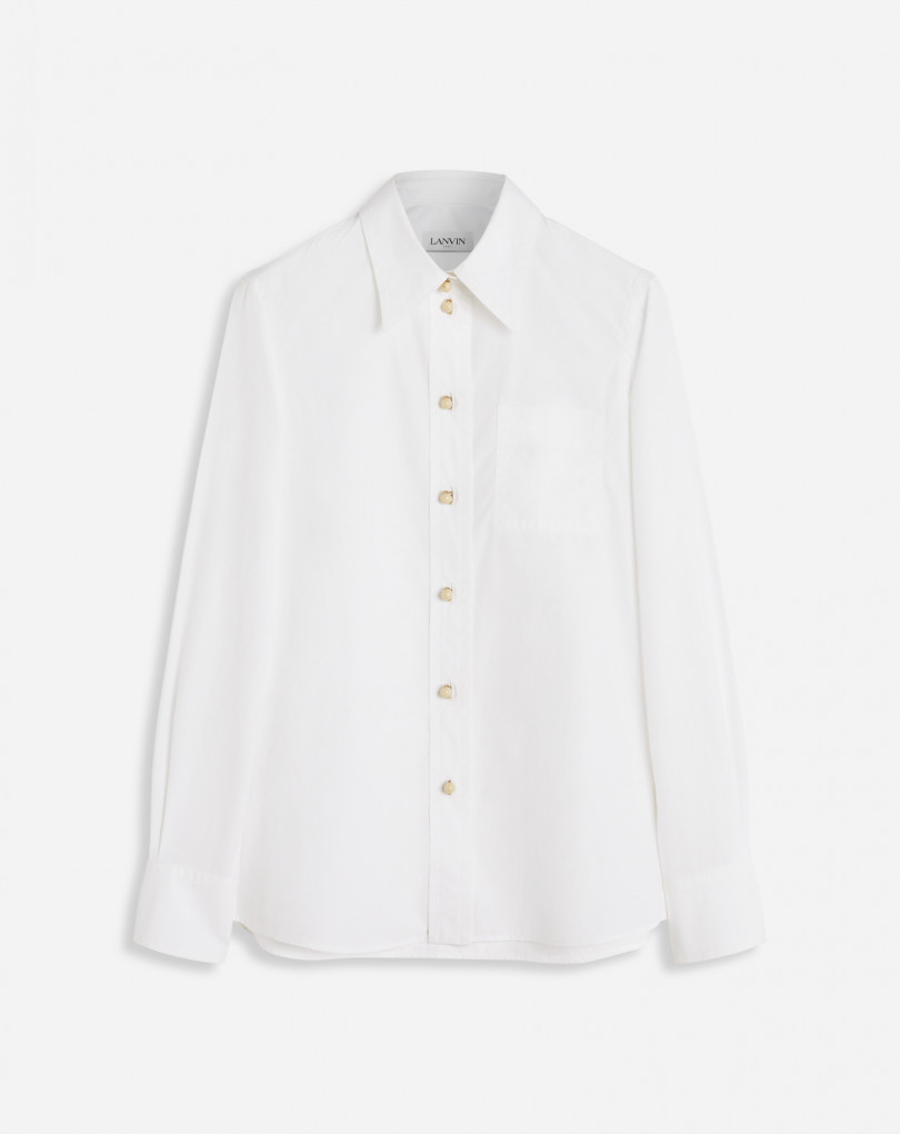CHEMISE À MANCHES LONGUES EN POPELINE