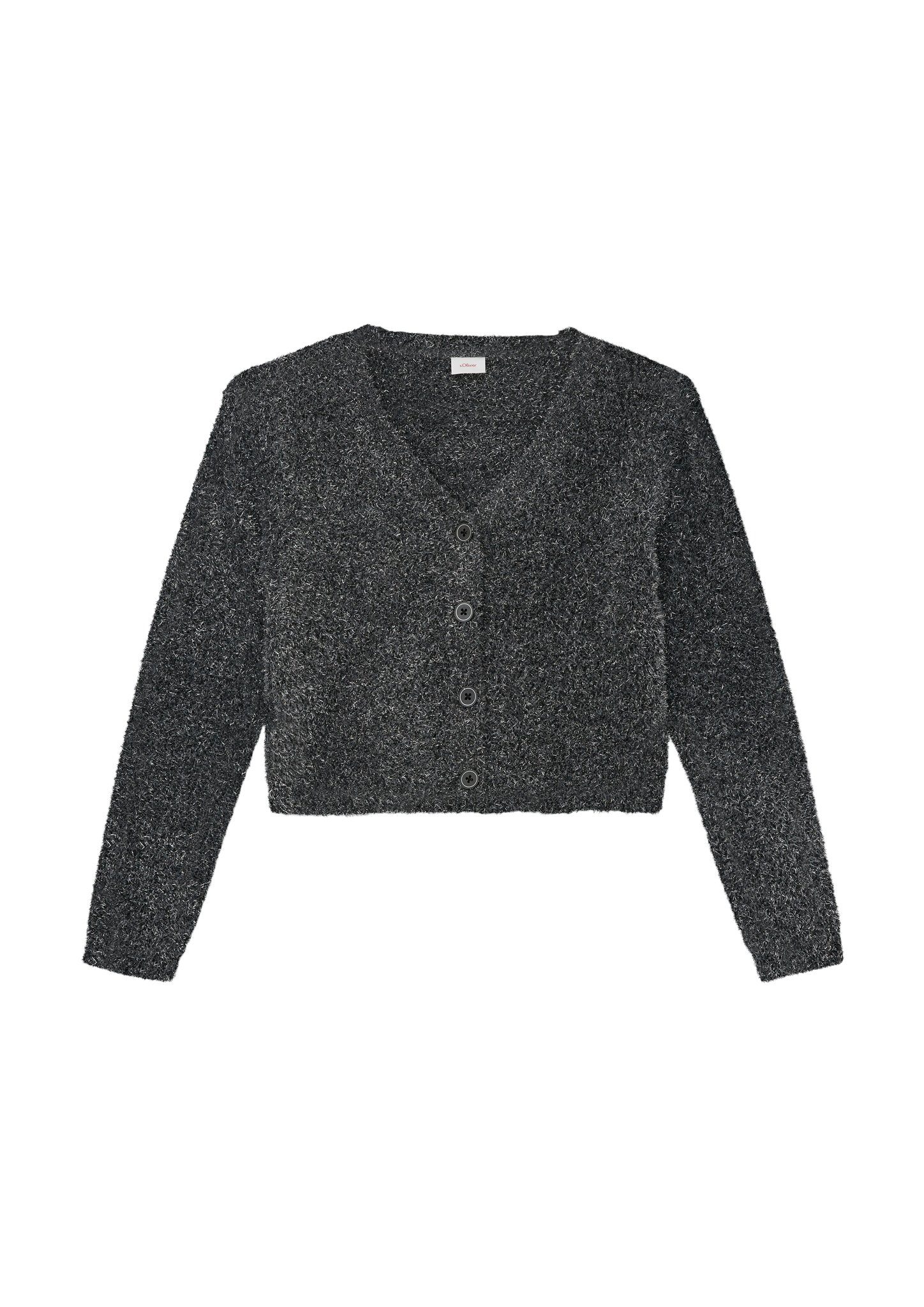 s.Oliver Junior Strickjacke mit auffälliger Materialfarbe