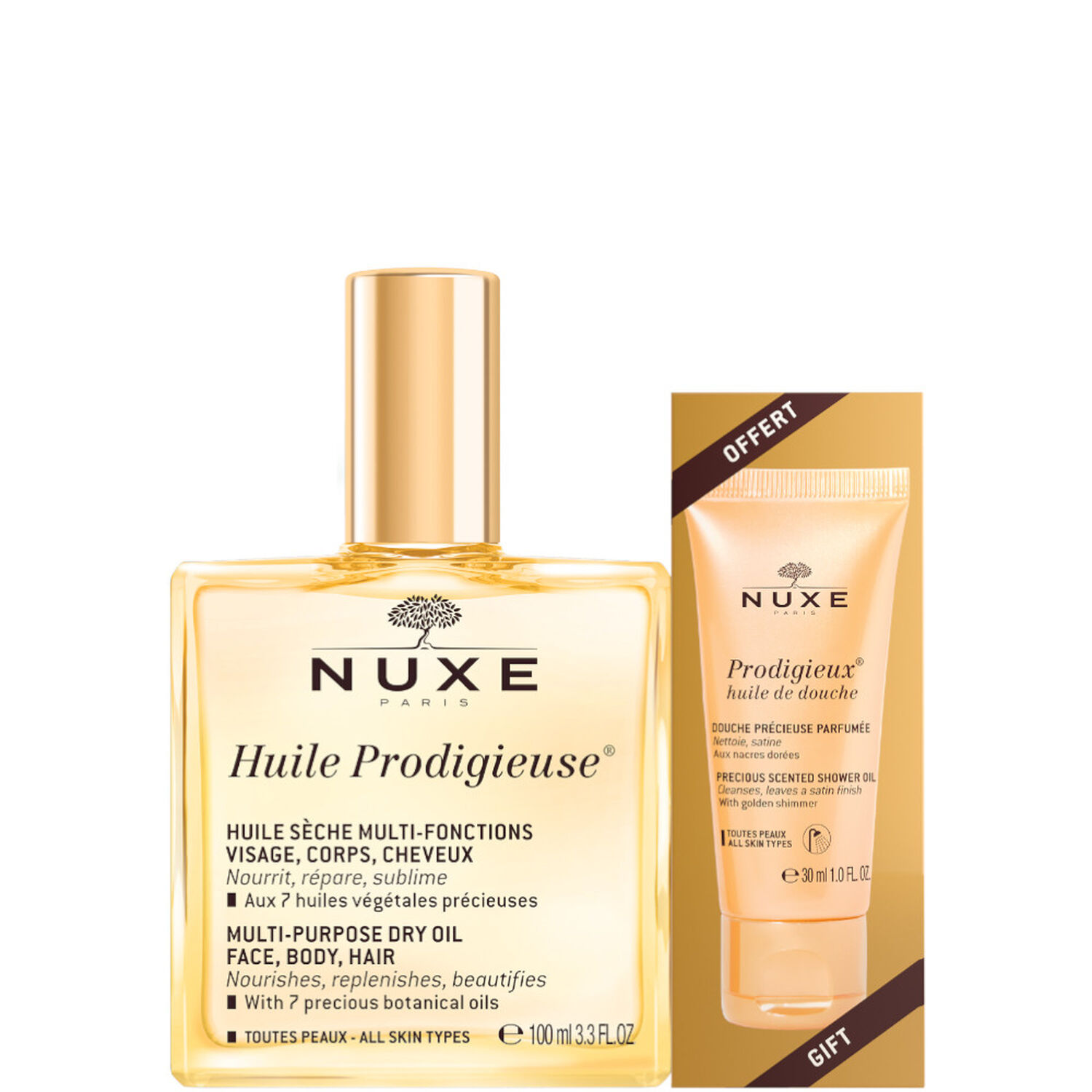 Nuxe Huile Prodigieuse® Huile sèche multi-fonctions et Huile de douche Prodigieux Prodigieux® - Toutes peaux