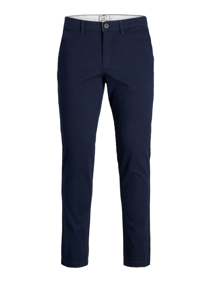 Jack & Jones Stoffhose / Chino JJIMARCO JJDAVE AKM NAVY BLAZER slim in Blau günstig kaufen
