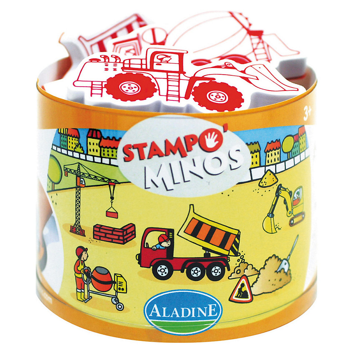 Aladine STAMPO'MINOS Midi-Stempelset Baustelle, 11-tlg.