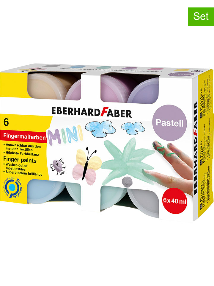 Eberhard Faber 2er-Set: Fingerfarben - je 6 x 40 ml günstig kaufen onesize
