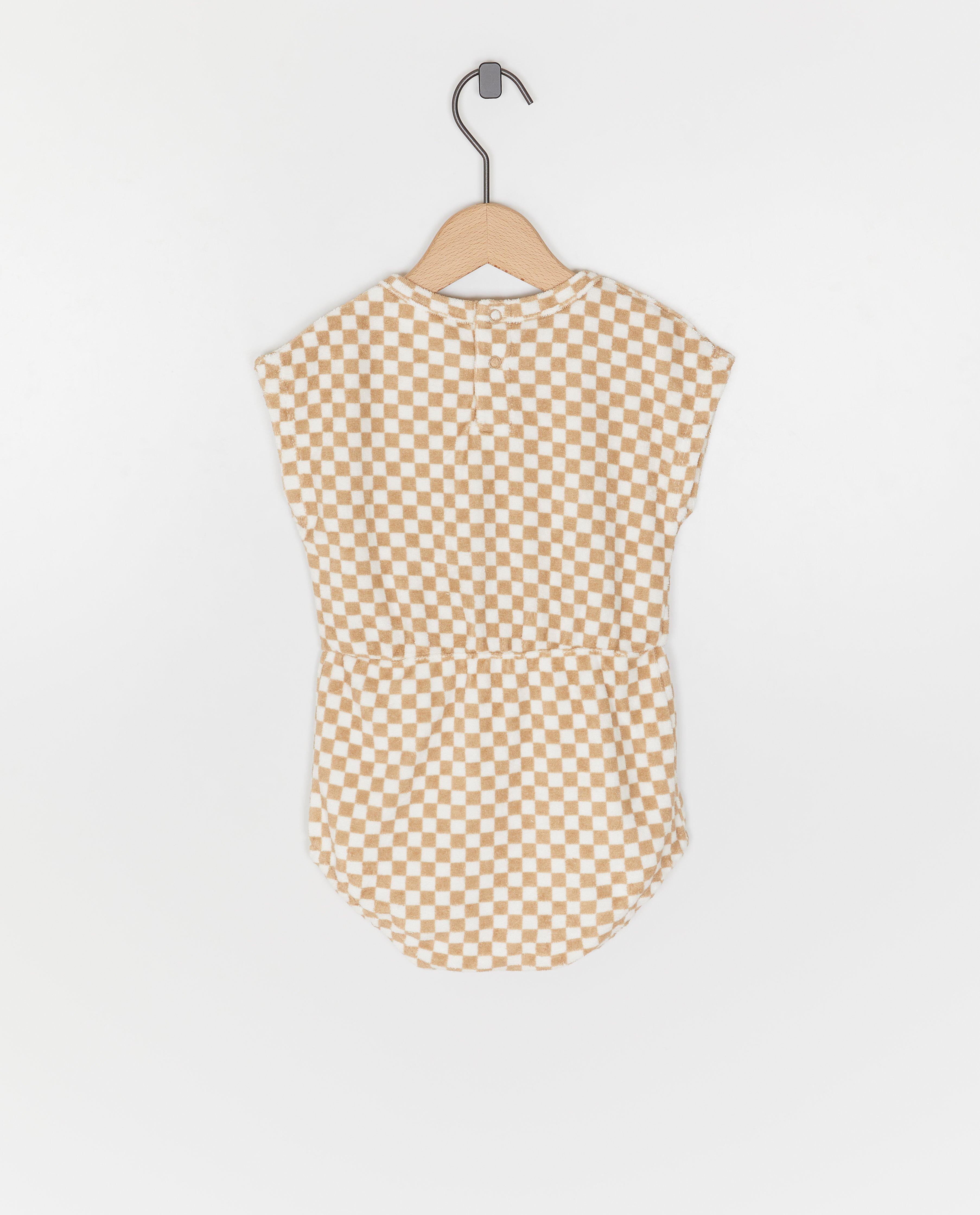 Nanja Massy unisex frottír romper, babafehér