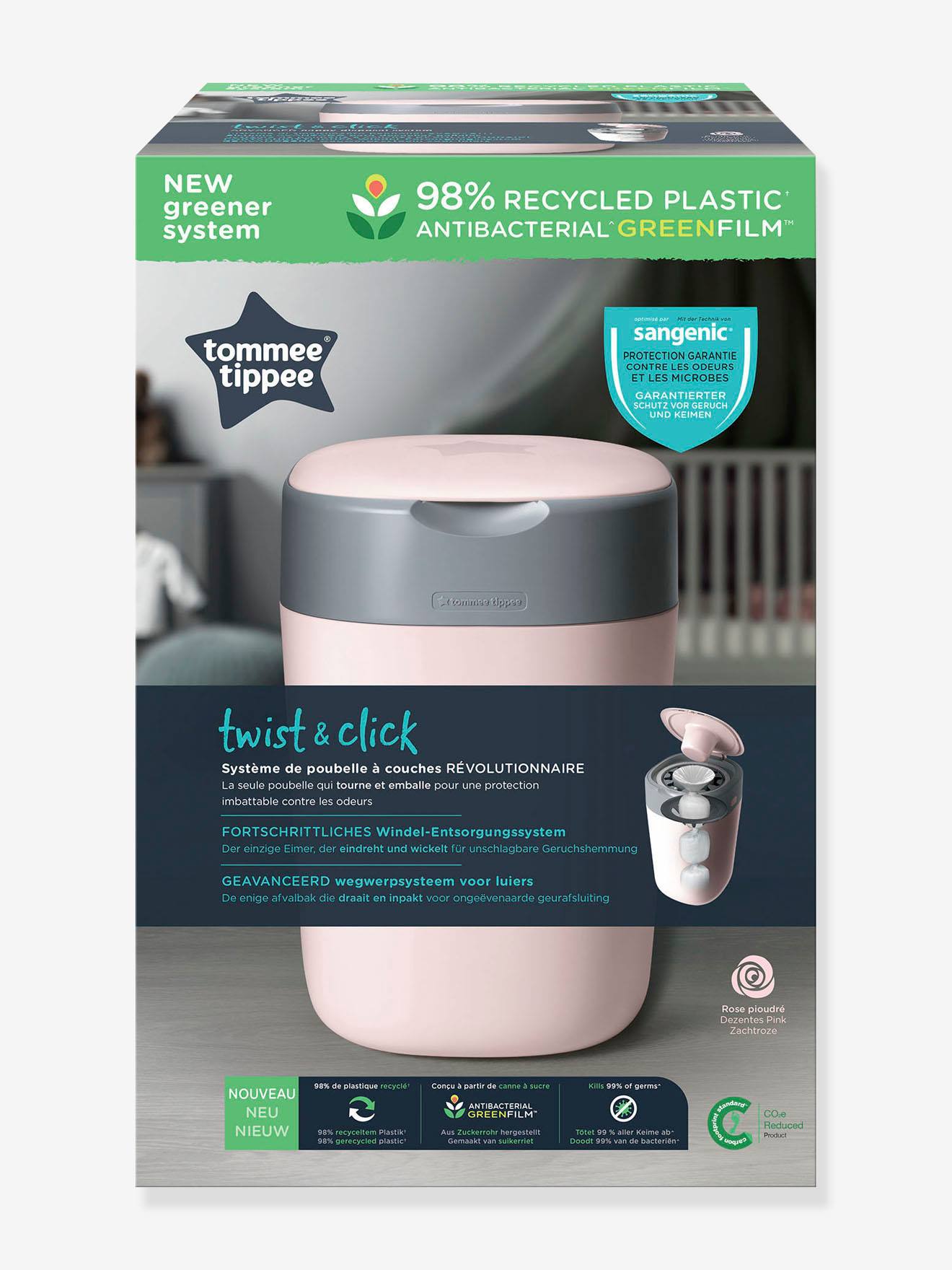 Poubelle à couches Twist & click Tommee Tippee SANGENIC rose