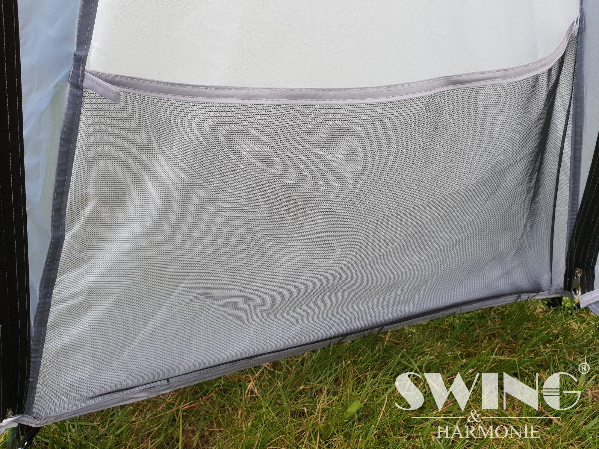 Swing&Harmonie Faltpavillon LED Event Pavillon XXL DomeShelter 450cm, inkl. Solarmodul Designer Gartenzelt mit Beleuchtung Camping Partyzelt