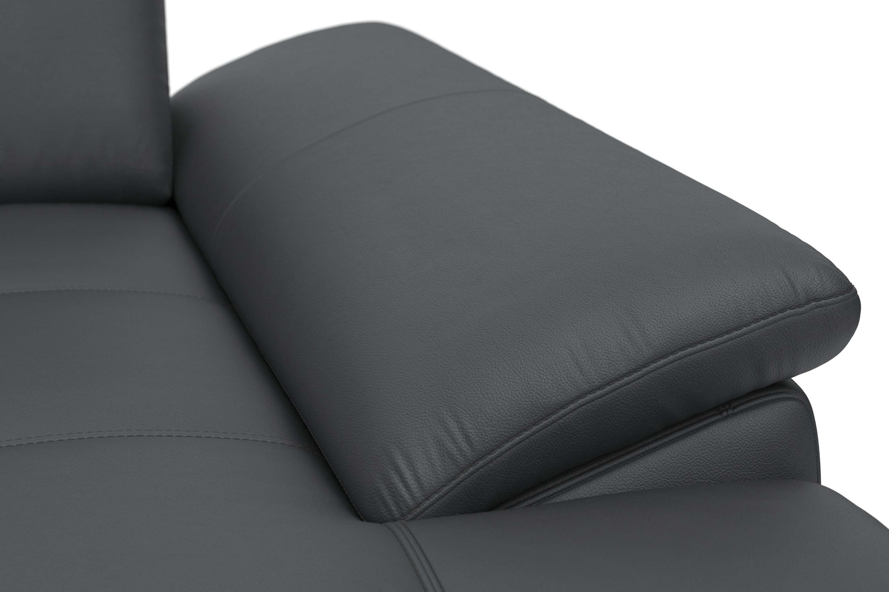 Places of Style Ecksofa Costello, incl. Sitztiefenverstellung und Armlehnfunktion, incl. 3 Nierenkissen
