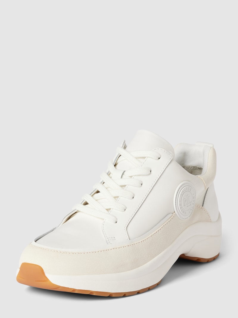 Sneaker mit tonalem Besatz Modell 'REAGHAN' in offwhite