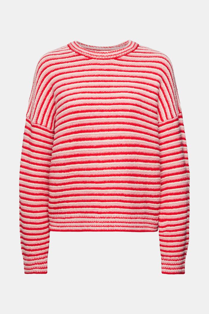 Grobstrickpullover mit Streifen