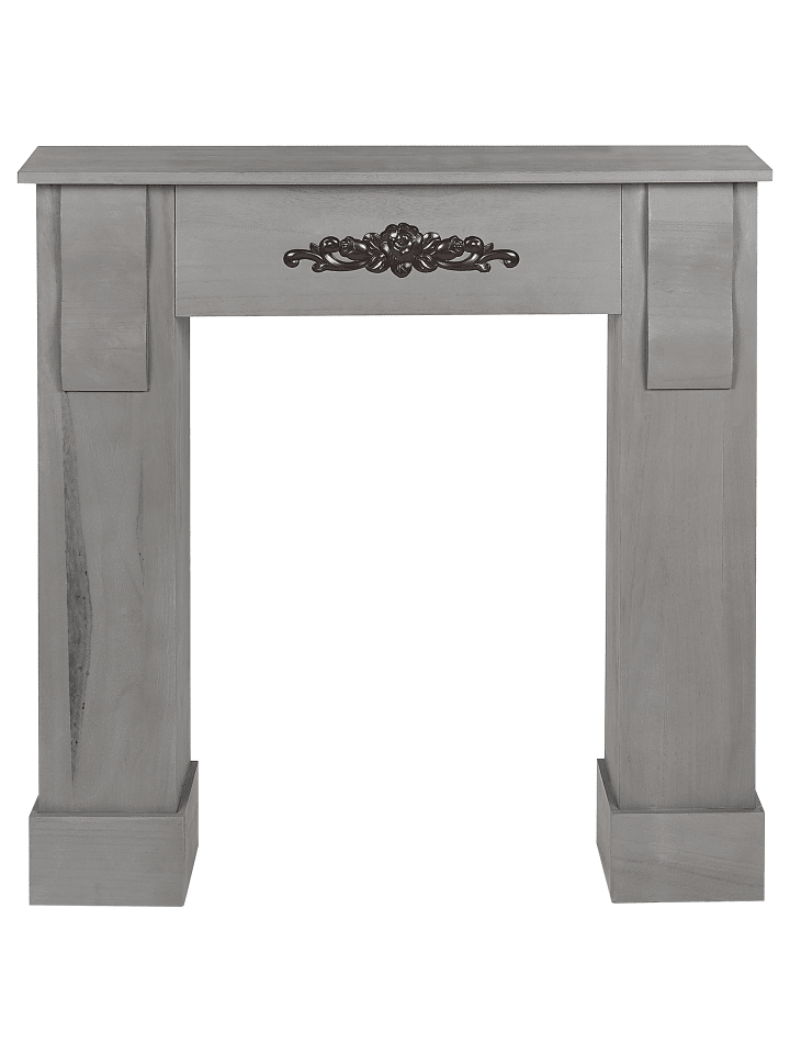 Beliani Kaminumrandung MANDRE in Grau - (W) 97 x (H) 99 x (L) 23 cm günstig kaufen onesize