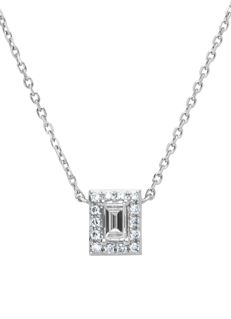 Diamond Point White gold necklace, 0.15 ct diamond, Petite Romance