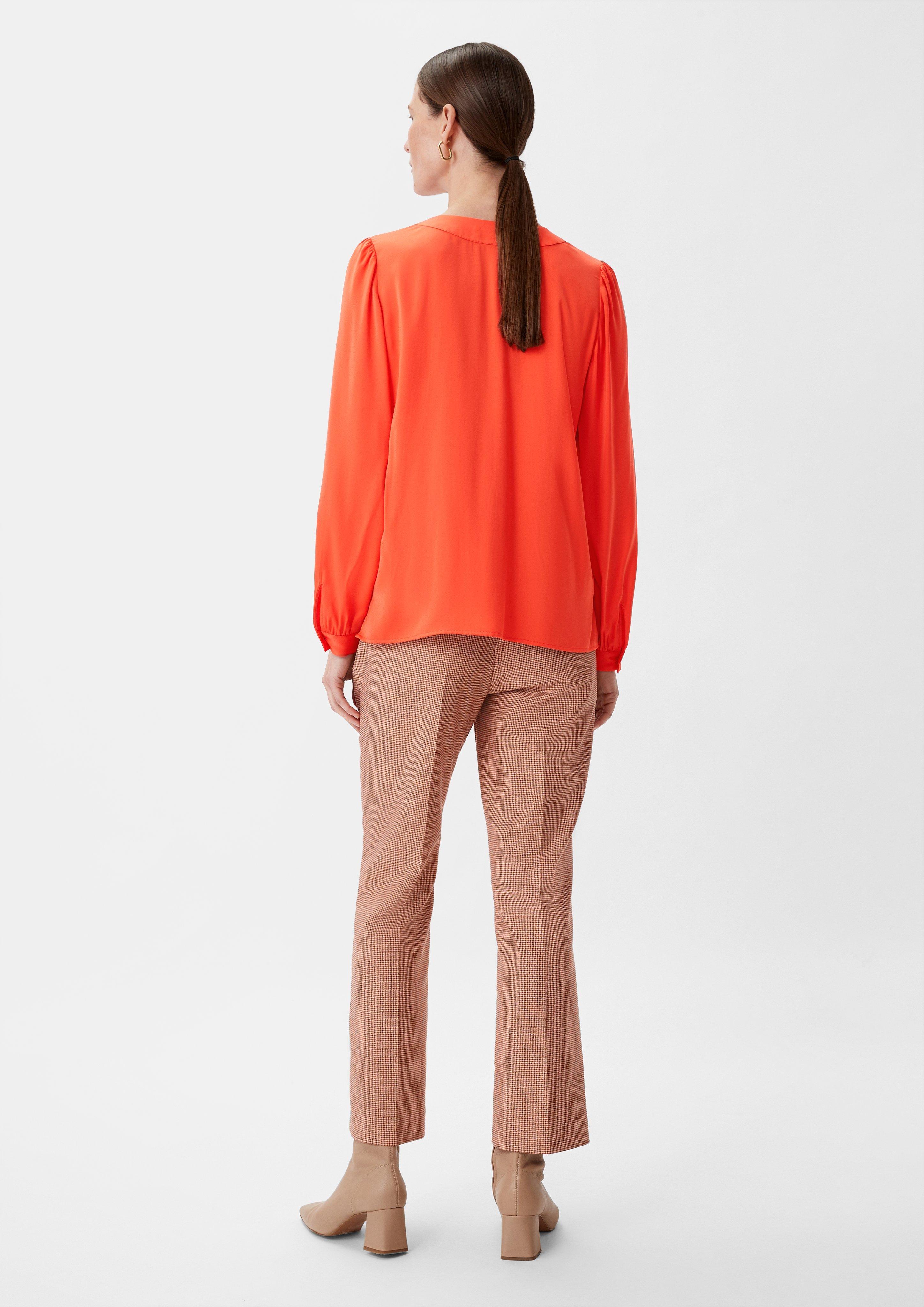 Satinbluse aus Viskosemix - orange