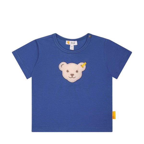 T-Shirt kurzarm, mittelblau für Jungs