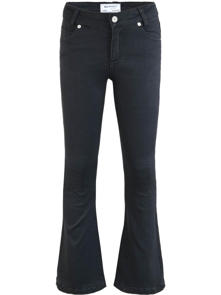Blue Effect Flared Jeans high waist slim fit in black günstig kaufen