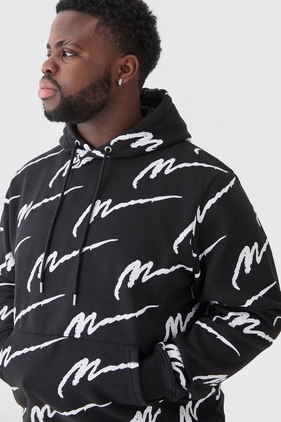 Plus Man Signature Hoodie mit Print